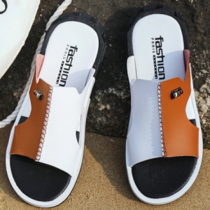 2020 Men's Summer Sandals Original Leather Comfortable Slip-on Casual Sandals Fashion Men Slippers Zapatillas Hombre Size 38-46 discountshub