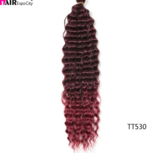 22 Inch Deep Wave Twist Crochet Hair Natural Synthetic Braid Hair Ombre Braiding Hair Extensions Low Tempreture Hair Expo City discountshub