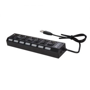 7 Port USB 2.0 Independent Switch Indicator USB Hub discountshub