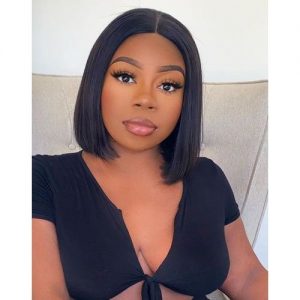 Bone Straight Cut Bob Hair Wig- 1b discountshub