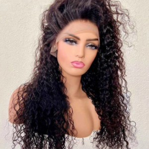 Curly Synthetic Wig Natural Black Lace Front Wigs Loose Wave Lace Wig High Temperature Fiber Daily Wear for Women discountshub