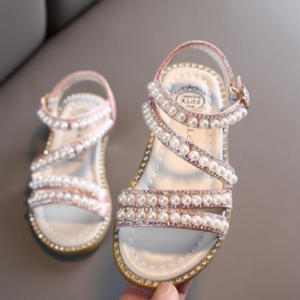 Girl Sandals Summer Fashion Kids Baby Girls Bling Rhinestone Princess Single Sandals For Little Big Girl's Shoes discountshub
