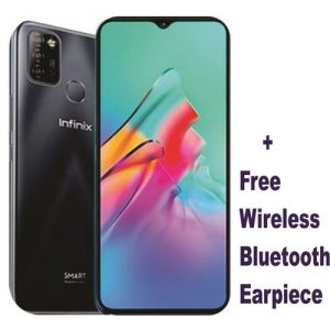 Infinix Smart 5 (X657) 6.6" HD+ Waterdrop, 32GB ROM +2GB RAM,5000mAh Battery- Midnight Black + Free Gift discountshub