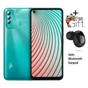 Itel S16 Pro 6.6" HD+, 2GB RAM + 32GB ROM, Android 10, 4000mAh, 8MP Triple Camera, Face ID & Fingerprint -Green +Free Solopod discountshub