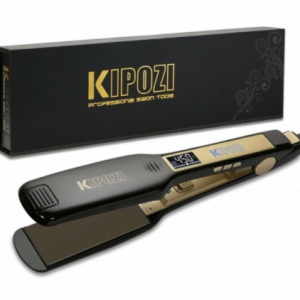 KIPOZI Professional Hair Straightener Titanium Flat Iron with Digital LCD Display Dual Voltage Instant Heating Curling Iron discountshub