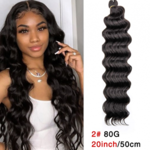 Leeons Freetress Water Wave Braiding Hair Crochet Braid Extensions 9 / 20Inch Ocean Wave Crochet Hair Canecalon Synthetic Hair discountshub