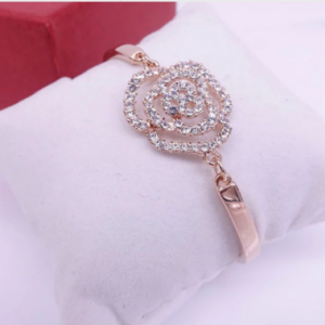 Luxury Woman Camellia Bracelet Boutique Rose Flower Crystal Bracelets Bangle For Women discountshub