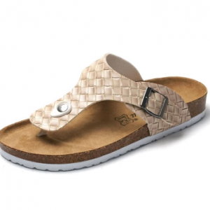 Men Casual Snake Veins Soft Cork Sole Light Weight Clip Toe Slippers discountshub