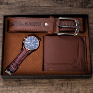 Men's Gift Set Beautifully Packaged Watch + Wallet Leather Belt Set Hot Selling Creative Combination Set Men Watches 2020 Luxury discountshub