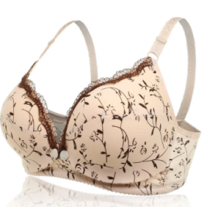 Printed Cotton Lace Edge Maternity Comfy Nursing Bras discountshub