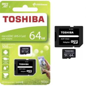 Toshiba M203 64GB MicroSD Class10 U1 100MB/s + Adapter discountshub