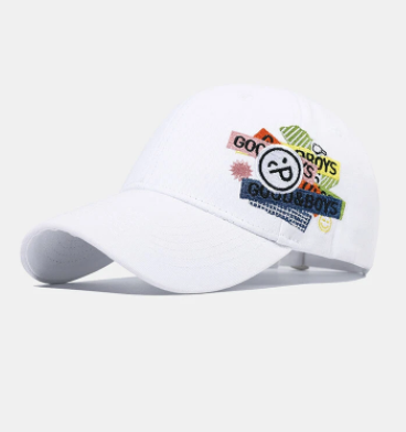 Unisex Cotton Solid Color Smile Face Letter Pattern Embroidery Sunscreen Fashion Baseball Cap discountshub