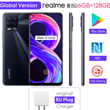 [World Premiere In Stock]realme 8 Pro 108MP Camera Global Version Snapdragon 720G Smartphone 6.4'' AMOLED 50W Super Dart Charge discountshub