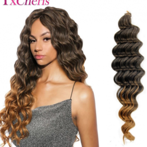 YxCheris Crochet Hair Crochet Braid Deep Twist Hair Premium Deep Wave Synthetic Hair Extension 18 inch 80 g Braiding Bulk discountshub