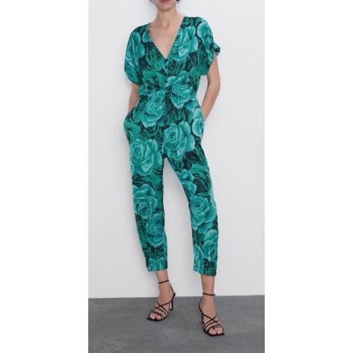 Zara Floral Print Jumpsuit discountshub