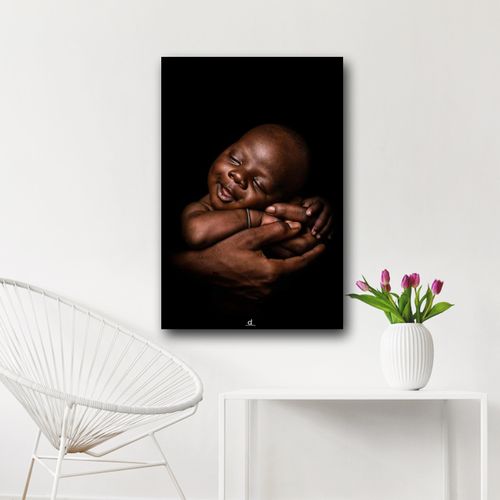 Awesome Cute Black Baby Wall Canvas discountshub