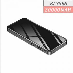 BAYSEN Rohs 20000 MAh Charging Bank With LED Light -Black- discountshub