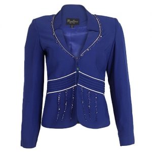 Mavellino Blazer For Ladies' -Blue discountshub