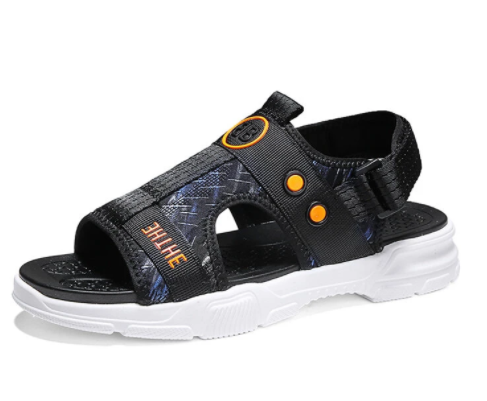 Men Casual Printing Pattern Light Weight Opened Toe Hook Loop Sport Sandals discountshub