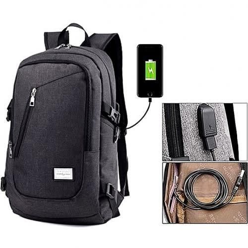 Tedgear Flr1 Anti Theft Bag + Password Lock + Headset Jack & USB Charging Port- Black discountshub