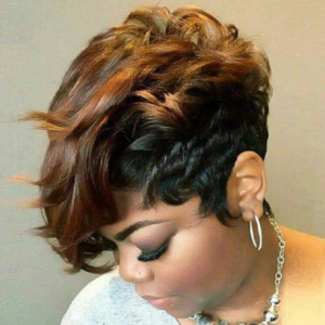 WHIMSICAL W Women Pixie Cuts Synthetic Hair Short Brown Wine Natural Wigs Heat Resistant Wig For Black Women discountshub