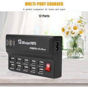 12A Smart Electronic Digital Charger, Style:12 Ports discountshub