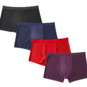4pcs/Lot Men's Panties Shorts Underwear Mesh Man Boxer Underpants Slip Male Sexy Large Ropa Interior Hombre Plus Size 5XL-8XL discountshub