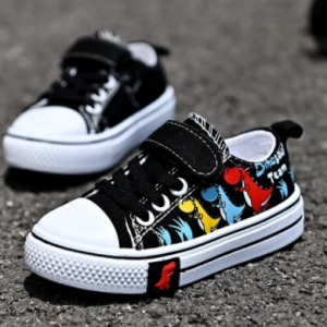 Children cartoon canvas shoes boys and girls casual low-top shoes baby spring and autumn breathable single fashion sneakers discountshub