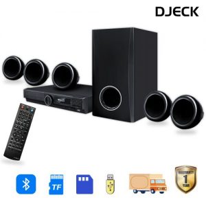 DJECK L358SD 5.1 Channel Bluetooth Speaker Home Theater 300W Black discountshub