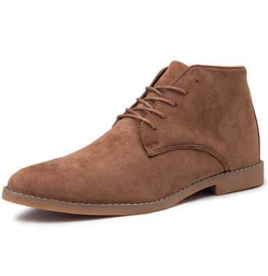 Men British Stylish Suede Comfy Soft Lace Up Casual Ankle Chukka Boots discountshub