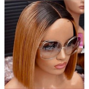 New Fashion Blunt Cut Ombre Wig With Closure discountshub