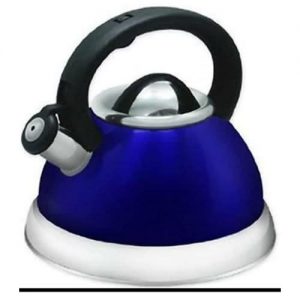 Prima Stainless Steel Whistling Kettle With Silicone Handle, 3.5l - Blue discountshub