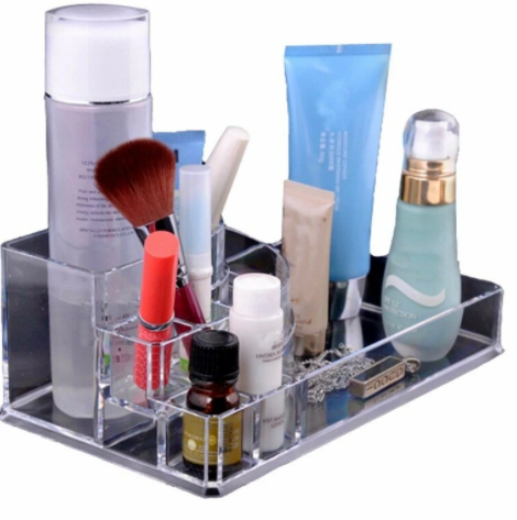 Transparent Cosmetic Organizer Lipstick Face Cream Brush Storage Case Acrylic Stand discountshub