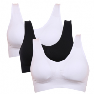 3PCS/lot Seamless Bra With Pads Plus Size Bras For Women Active Bra Wireless Brassiere Push Up Big Size Vest Wireless BH 5XL discountshub