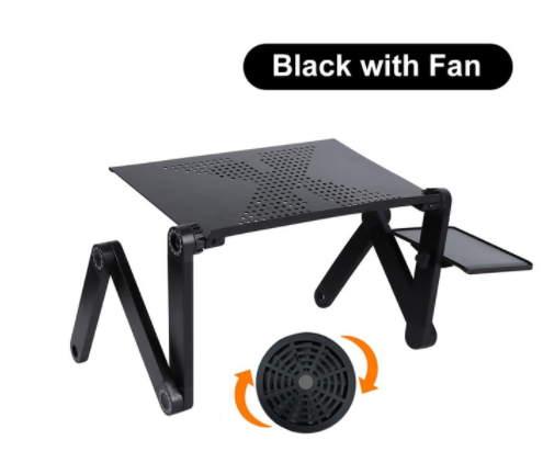 Adjustable Laptop Desk Stand Portable Aluminum Ergonomic Lapdesk For TV Bed Sofa PC Notebook Table Desk Stand With Mouse Pad discountshub
