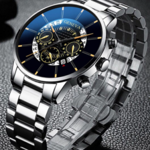 Decorated Pointer Men Business Watch Calendar Stainless Steel Leather Quartz Watch discountshub