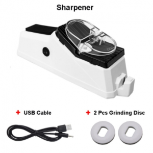 Electric Knife Sharpener Adjustable For Kitchen Knives Tool Knife Scissor Sharpening White medium and fine grinding blade Gadget discountshub