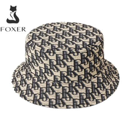 FOXER Women's Hat Retro Presbyopia Sun Hat Spring And Summer New Sunscreen Sun Hat Logo Letter Printing Flat Fisherman Hat Girl discountshub