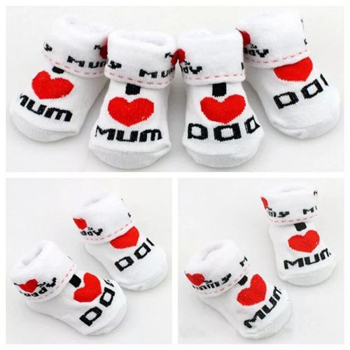 New Born Baby Socks - Love Dad And Mum Baby Socks discountshub
