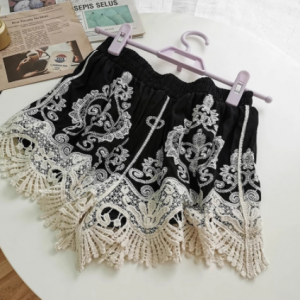 Women Elegant Lace Crochet Short Summer Sexy Hollow Out Cotton Sexy Shorts White Black Nude short discountshub