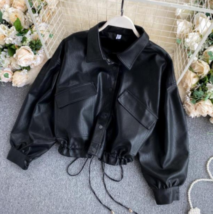 ZQLZ Vintage Leather Coat Women 2020 New Loose Black Pu Jacket Female Single Breasted Punk Short Faux Leather Overcoat Mujer discountshub