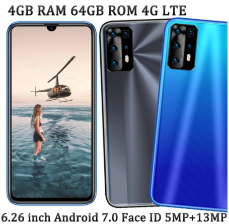 Android 7.0 Face ID S9 4G LTE Smartphones 4G RAM+64G ROM Front/Back Camera Mobile Phones 5MP+13MP Celulares 6.26inch Unlocked discountshub
