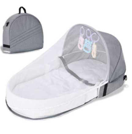 Kids Baby Bed For Newborn Protection Mosquito Net With Portable Bassinet Baby Foldable Breathable Infant Sleeping Basket discountshub