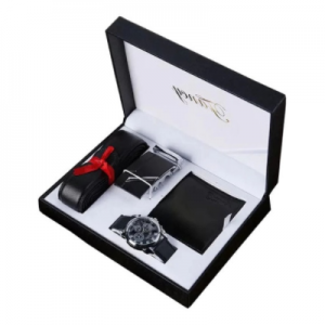 Man Watch Gift Set With Box Leather Belt Men Wallets Watch Mens Watches Luxury Quartz Wrist Watch Set For Father's Day Gift discountshub