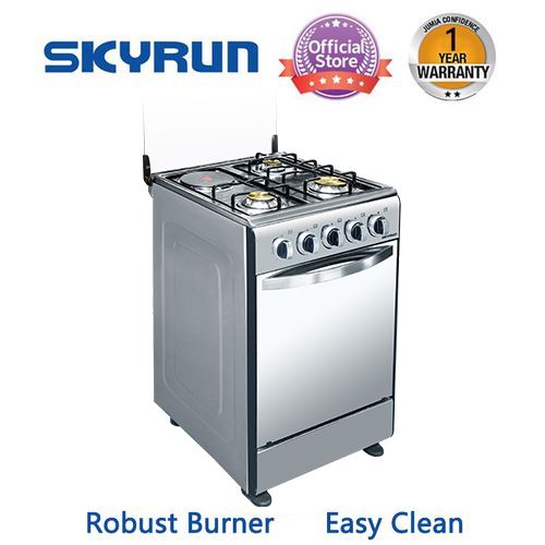 Skyrun Gas Cooker(3 Burners+1 Electric Hotplate)- GCS-3G1E/K discountshub