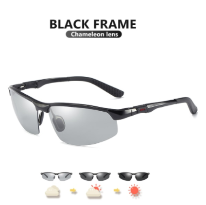 2021 New Aluminum Rimless Photochromic Sunglasses Men Polarized Driving Glasses Male Sport Chameleon Eyeglasses zonnebril heren discountshub