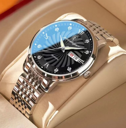 2021The New Top Brand Luxury Mens Watches Luminous Waterproof Stainless Steel Watch Quartz Men Date Calendar Business Wristwatch discountshub