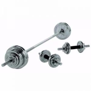 50KG Chromme Barbell With 20KG Dumbbell discountshub