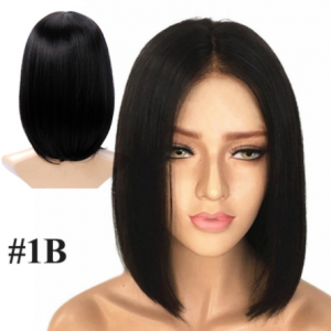 AIYEE Short Straight Brazilian Wig Synthetic Middle Part Hair Wigs Full Head for Black Women Heat Resistant Wig for Women discountshub