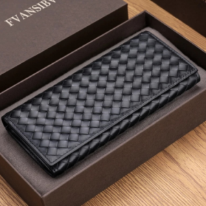 BV Men Long Wallet Leather Luxury Brand 100% Baby Cow Leather Woven Clutch Bag Fashion Simple Business billfold Ultra-Thin New discountshub